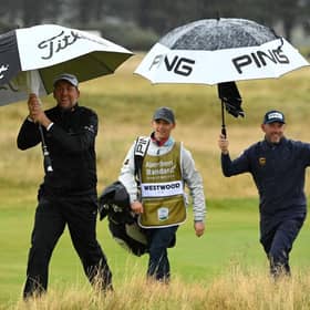 Ian Poulter and Lee Westwood, pictured during the 2020 event, are among 16 DP World Tour members who have been prohibited from playing in next week's Genesis Scottish Open at The Renaissance Club after signing for LIV Golf. Picture: Ross Kinnaird/Getty Images.