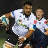 Sione Vailanu in action for Glasgow Warriors during the 1872 Cup first leg win over Edinburgh at Scotstoun last week. (Photo by Ross MacDonald / SNS Group)