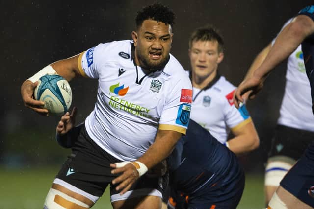 Sione Vailanu in action for Glasgow Warriors during the 1872 Cup first leg win over Edinburgh at Scotstoun last week. (Photo by Ross MacDonald / SNS Group)