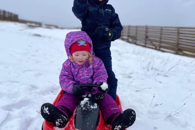 Families and youngsters flocked to the sledging slope at the Nevis Range resort over the holidays. Picture: Chris O'Brien