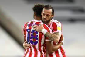 Steven Fletcher pictured during last season with Stoke City.