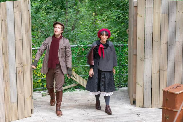 Matthew Churcher as Robin and Blythe Jandoo as Mary enter The Secret Garden (Picture: Neil Fordyce)