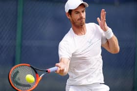 Andy Murray during a practice session ahead of his final on day seven of the 2023 Lexus Surbiton Trophy at Surbiton Racket and Fitness Club, London. Picture date: Sunday June 11, 2023.