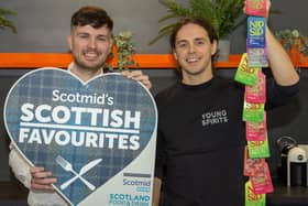 Scotmid’s Steven Addison with Young Spirits' co-founder Alex Harrison.
