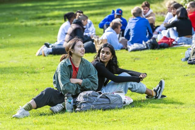 Students from the University of Edinburgh. Picture: Lisa Ferguson