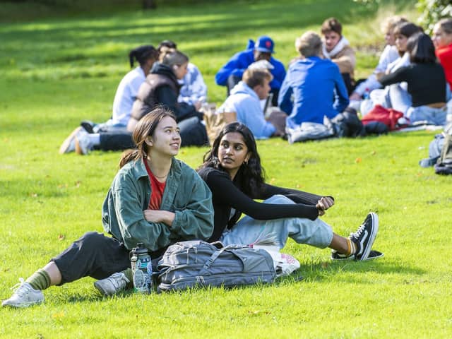 Students from the University of Edinburgh. Picture: Lisa Ferguson
