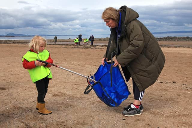 The extent of plastic pollution is obvious to those who take part in beach clean-ups (Picture: Iain Stewart)