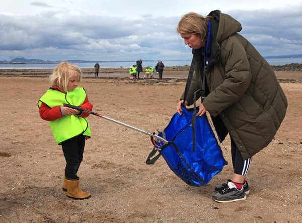 The extent of plastic pollution is obvious to those who take part in beach clean-ups (Picture: Iain Stewart)