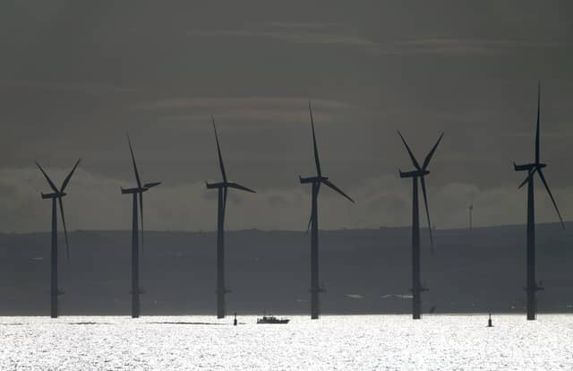 The auctioning of rights to create wind farms in the seas off the coast of Scotland raised £700 million