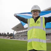 Laura Muir at the  Alexander Stadium ahead of Birmingham 2022.