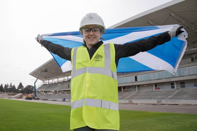 Laura Muir at the Alexander Stadium ahead of Birmingham 2022.