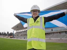 Laura Muir at the  Alexander Stadium ahead of Birmingham 2022.