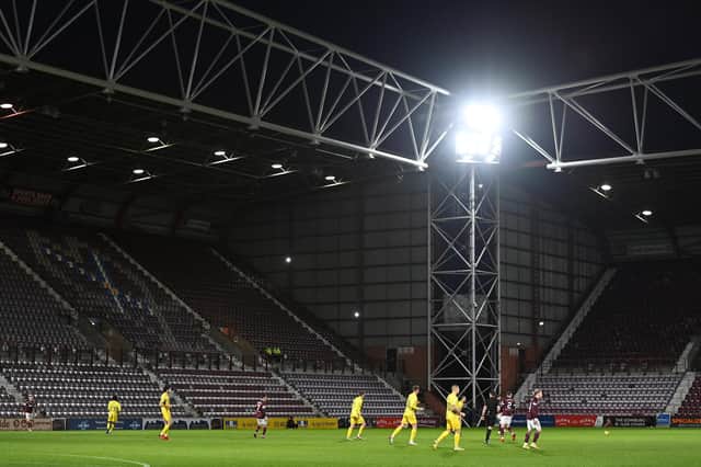 Hearts v Ross County was played behind closed doors on Boxing Day after the Tynecastle club decided against allowing 500 spectators in following the crowd restrictions introduced by the Scottish Government (Photo by Paul Devlin / SNS Group)