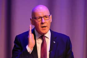 First Minister John Swinney addressing the Scotland 2050 conference in Edinburgh.