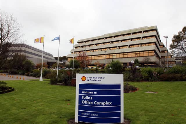 A general view archive picture of the Shell Exploration and Production offices in Aberdeen. Picture: Andrew Milligan/PA