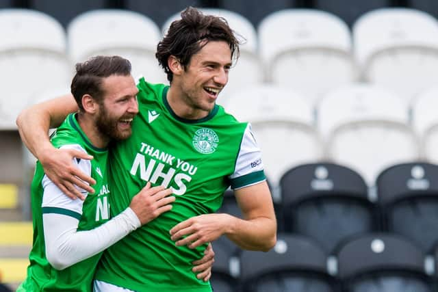 Hibs midfielder Joe Newell has welcomed the return of former colleague Martin Boyle. Photo by Ross Parker / SNS Group