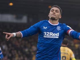 Rangers captain James Tavernier celebrates after scoring in the 3-0 win over Livingston last weekend. (Photo by Craig Foy / SNS Group)