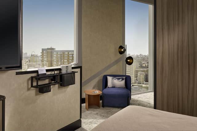 A room at the Montcalm East, London, where the interiors reference photography. Pic: Matthew Shaw