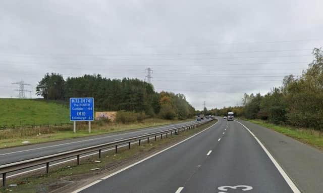 Police were called to reports of a collision on the northbound carriageway, near the Gartcosh junction, on Saturday