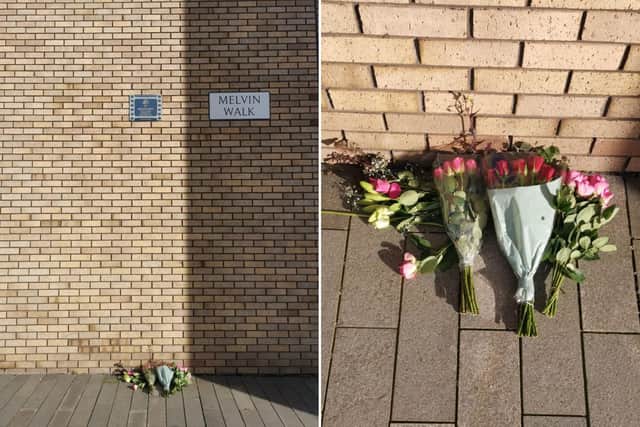 Floral tributes have been laid at Sir Sean Connery's Edinburgh plaque