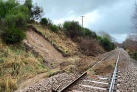 Damage at Huntly. Picture: Network Rail Scotland