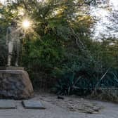 A statue of David Livingstone near Victoria Falls in Zimbabwe (Picture: Zinyange Auntony/AFP via Getty Images)