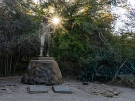 A statue of David Livingstone near Victoria Falls in Zimbabwe (Picture: Zinyange Auntony/AFP via Getty Images)