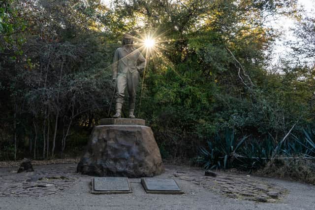 A statue of David Livingstone near Victoria Falls in Zimbabwe (Picture: Zinyange Auntony/AFP via Getty Images)