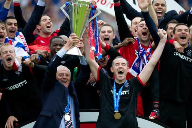 Ten years ago Walter Smith and Davie Weir lifted the trophy at Kilmarnock. (Picture: SNS)