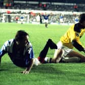 Ally McCoist finished off a stunning counter-attack with a diving header to seal victory for Rangers over Leeds United at Elland Road in the Champions League in 1992.