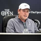 TROON, SCOTLAND - JULY 17: Bob MacIntyre during his press conferance  at the 152th Open Championship at Royal Troon on Wednesday, July 17, 2024 in Troon, Scotland. (Photo by Tom Russo/ The Scotsman)