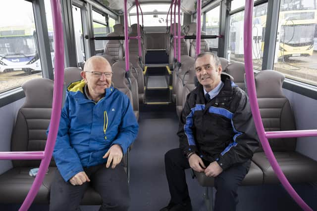 Random Acts of Kindness Day (17.02.22) First Bus would like to tell the story of Driver (William Bell) who saved the life of a passenger (John McCann) on board the number 57 route, by performing emergency CPR after John suffered a cardiac arrest.

Picture by Chris James