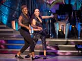 Nicola Adams (left) and Katya Jones during the launch show for the BBC1 dancing contest, Strictly Come Dancing.