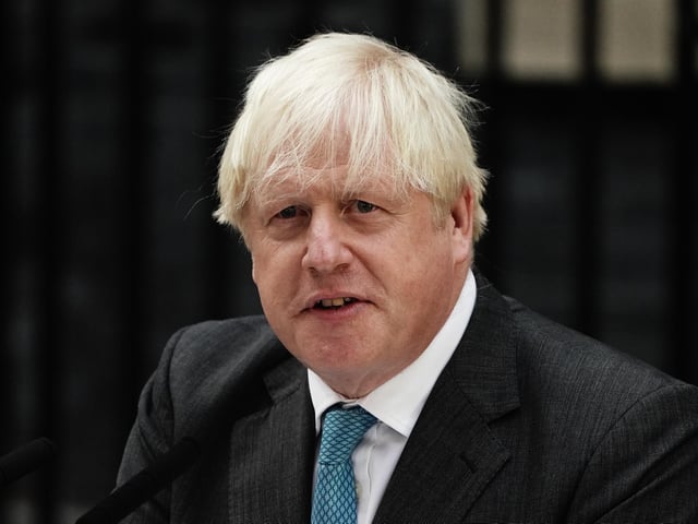 Boris Johnson celebrated the success of the vaccines rollout as he delivered his final speech from No 10 as Prime Minister.