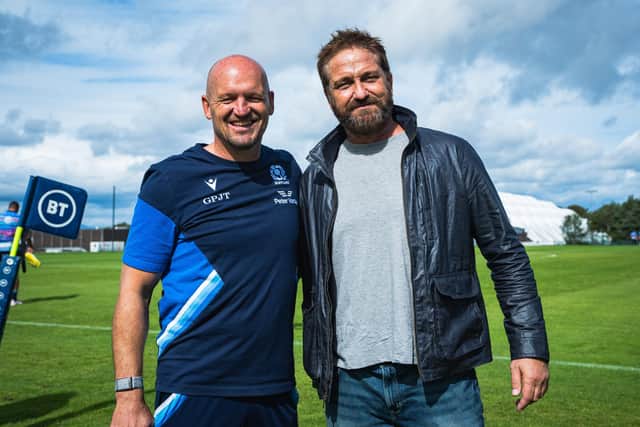 Gerard Butler was an interested spectator at Scotland training this week as the national side prepared for the match with Georgia. He spoke with head coach Gregor Townsend after the session.