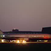 The grounded Rwanda deportation flight
