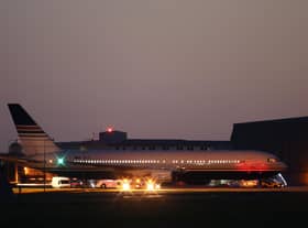 The grounded Rwanda deportation flight