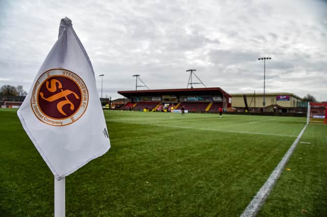 Stenhousemuir's match with Stirling Albion was abandoned after just 30 minutes.