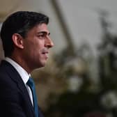 Prime Minister Rishi Sunak delivers a speech during a gala dinner at Hillsborough Castle, Co Down, at the end of the international conference marking the 25th anniversary of the Belfast/Good Friday Agreement.