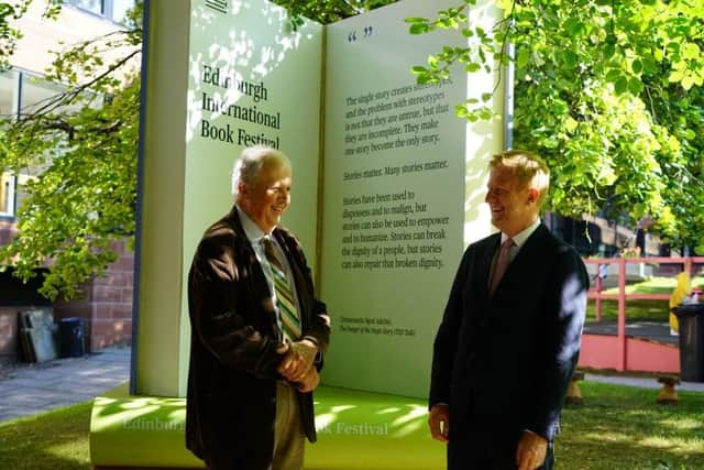 Oliver Dowden visited the new book festival site at Edinburgh College of Art today. Picture: DCMS