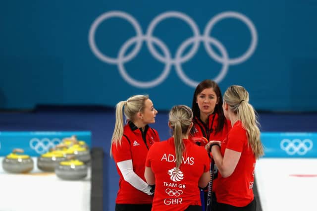 Eve Muirhead and her Great Britain side at the last Winter Olympic Games in PyeongChang in 2018. (Photo by Dean Mouhtaropoulos/Getty Images)