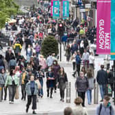 Shoppers in Glasgow.