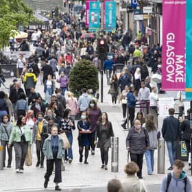 Shoppers in Glasgow.