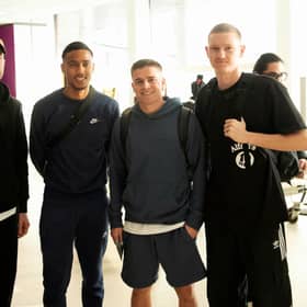 Nathaniel Atkinson (Hearts), Keanu Baccus (St Mirren), Cammy Devlin (Hearts) and Kye Rowles (Hearts) earned their clubs money for their involvement at the World Cup. (Photo by Paul Devlin / SNS Group)
