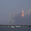 SpaceX's Starship launches from Starbase in Boca Chica, Texas, Thursday, April 20, 2023. (AP Photo/Eric Gay)