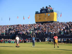The 18th hole arena at Royal St George's for the 149th Open at Royal St George’s. Picture: Andrew Redington/Getty Images.