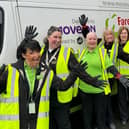 Happy to help - Asda's West of Scotland Community Champions volunteering at FareShare HQ.