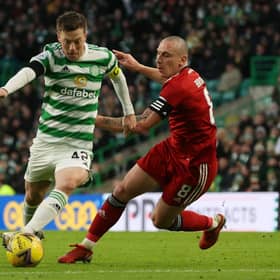 Scott Brown came up against Celtic captain Callum McGregor as an Aberdeen player this season.