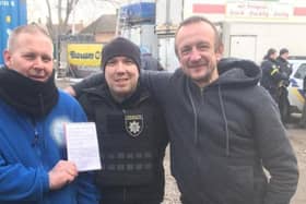 Gary Taylor (left) and Joe McCarthy (right) have been driving people to safety over the border in Ukraine (Photo: Joe McCarthy)