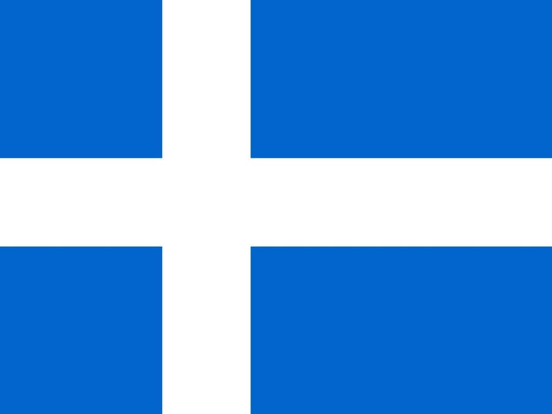 The flag of Shetland nods to the region's Scottish identity and Nordic roots, it features a white Nordic cross with a blue background like the Scottish Saltire, this flag was created in 1969.